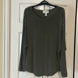 Joseph Ribkoff Dolman sleeve embellish top